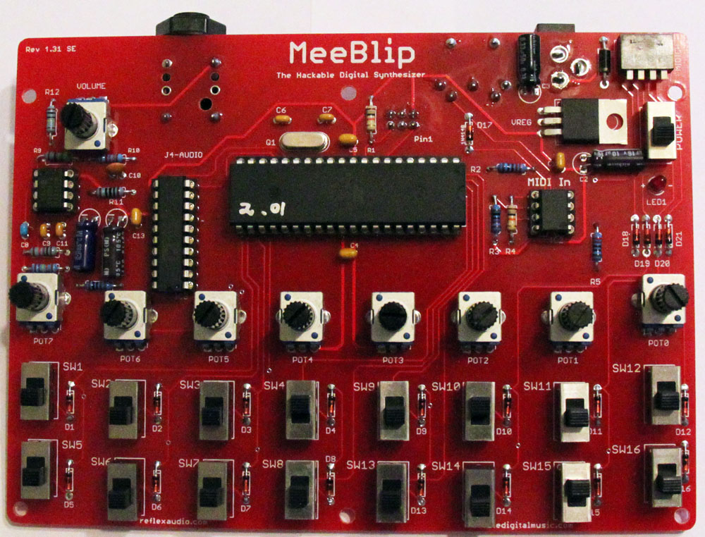 MeeBlip Single Board Midi Synthesizer